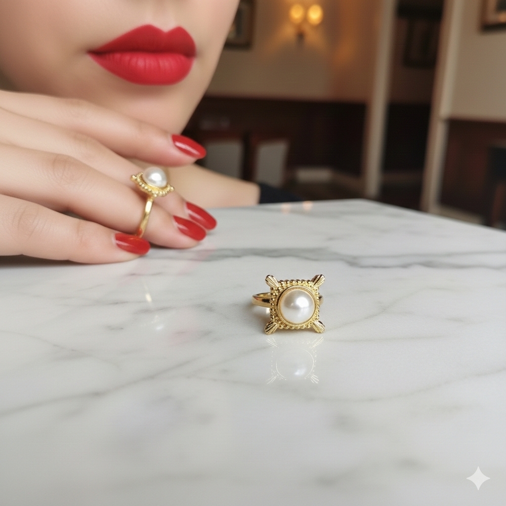 Stainless Steel Gold Ring